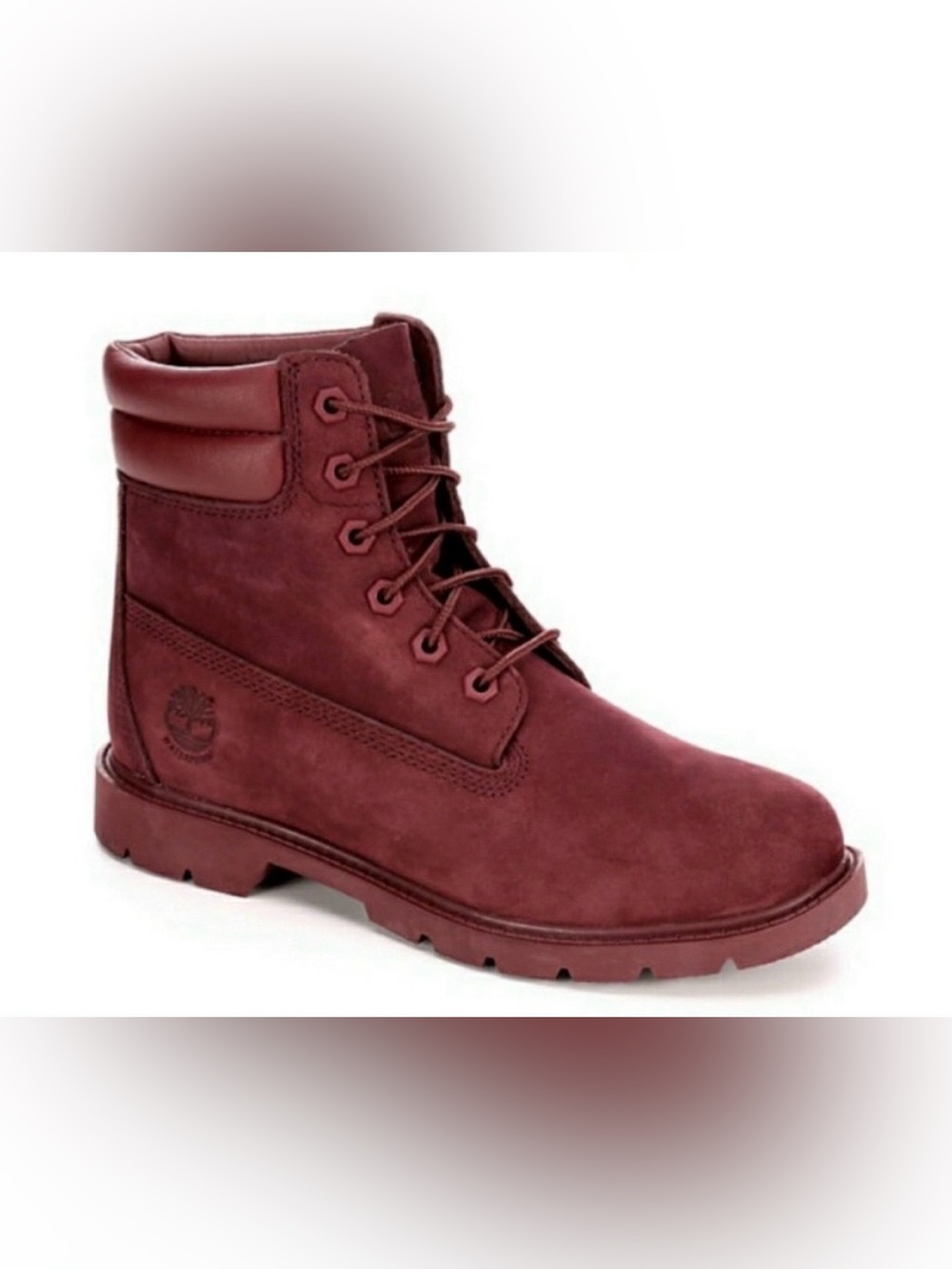 Timberland Burgundy Nubuck
6-Inch Work Boot Size 8 -